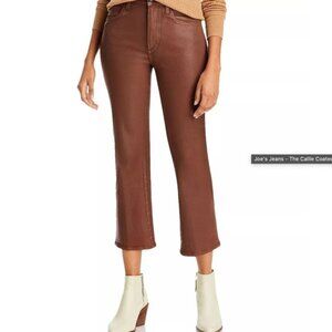 Joe’s Jeans - The Callie Coated High Waist Ankle Bootcut Jeans - size 34